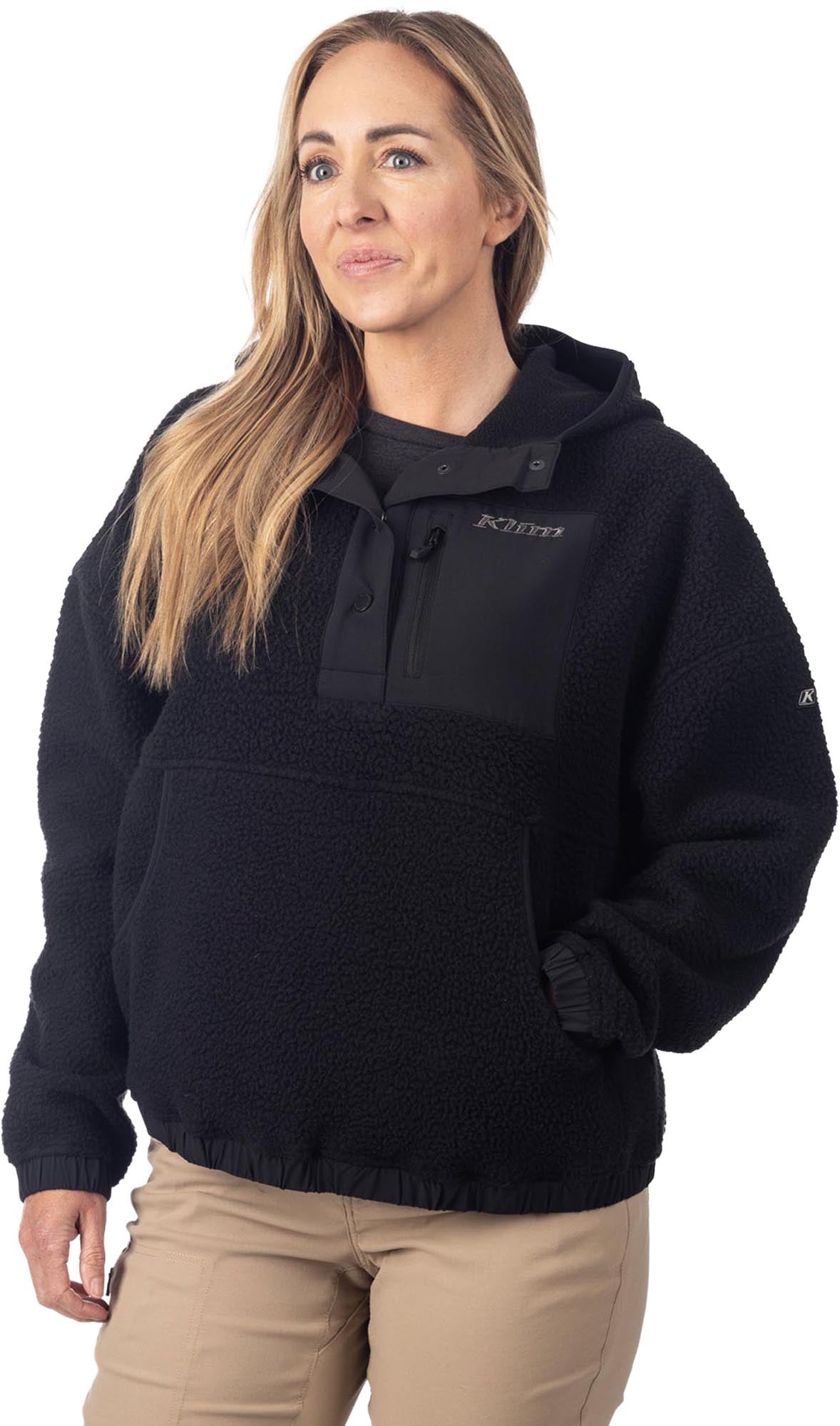 Side view of Klim Sira High Pile Ladies Fleece Hoodie