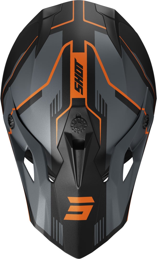 Shot Pulse Lines Motocross hjelm sort/orange L (59/60) Figur 3