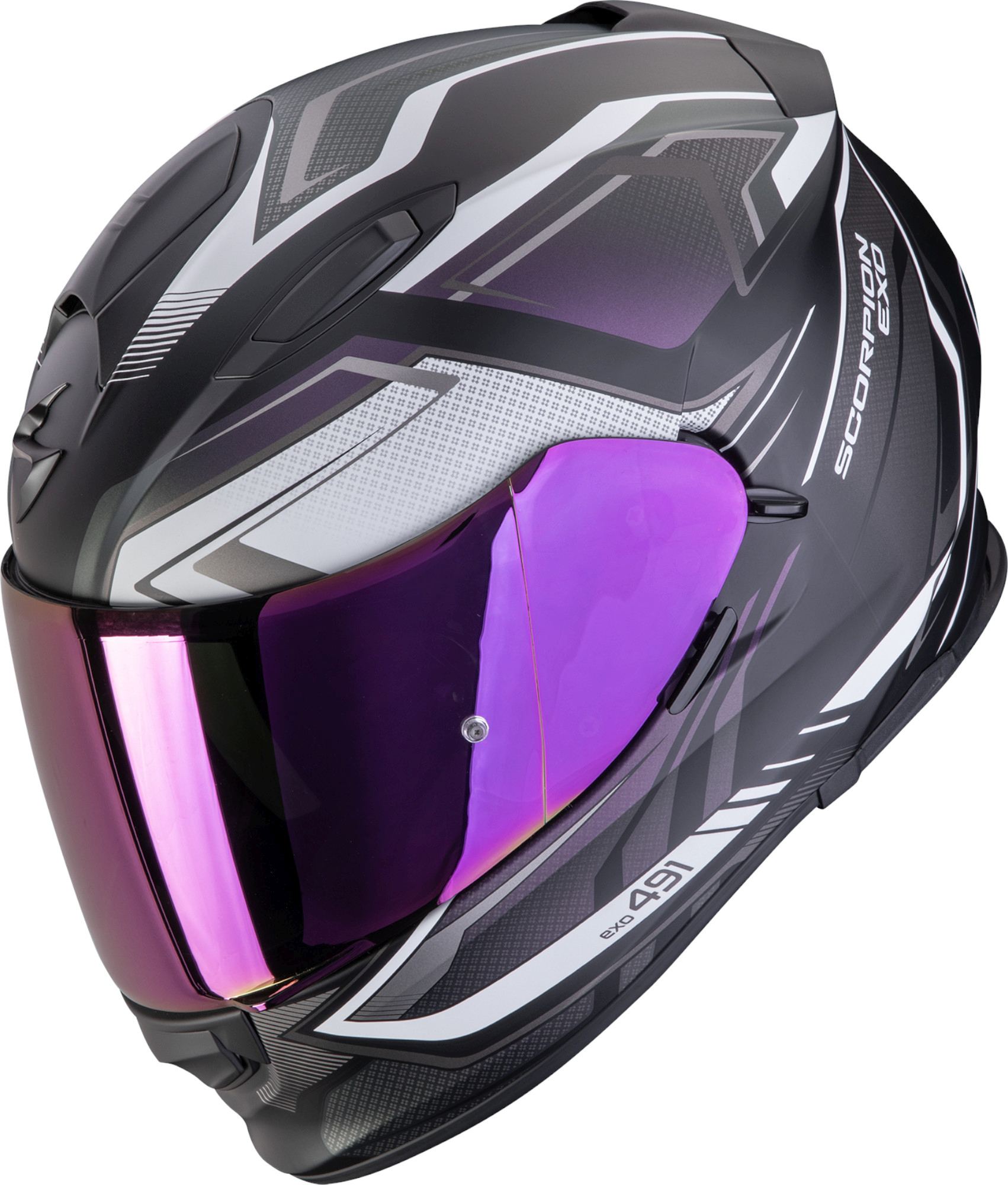Scorpion Exo-491 Zumo Casque intégral Noir/Blanc S (55/56) Figure 1