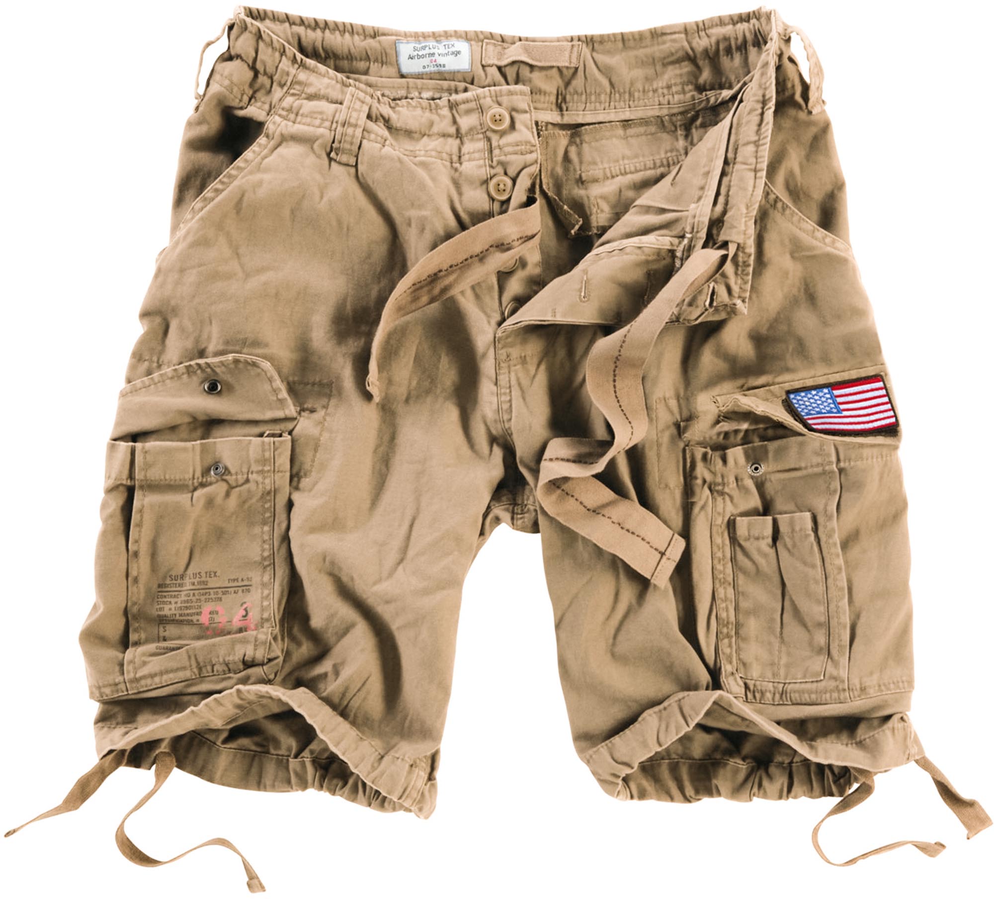 Surplus Airborne Vintage Patch Curtas bege 4XL Figura 2