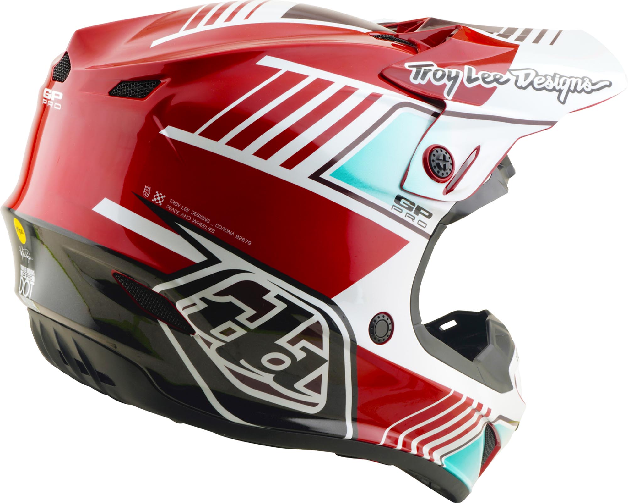 Troy Lee Designs GP Pro MIPS Segment Motocrosshelm rood/wit XL (60/61) Figuur 4