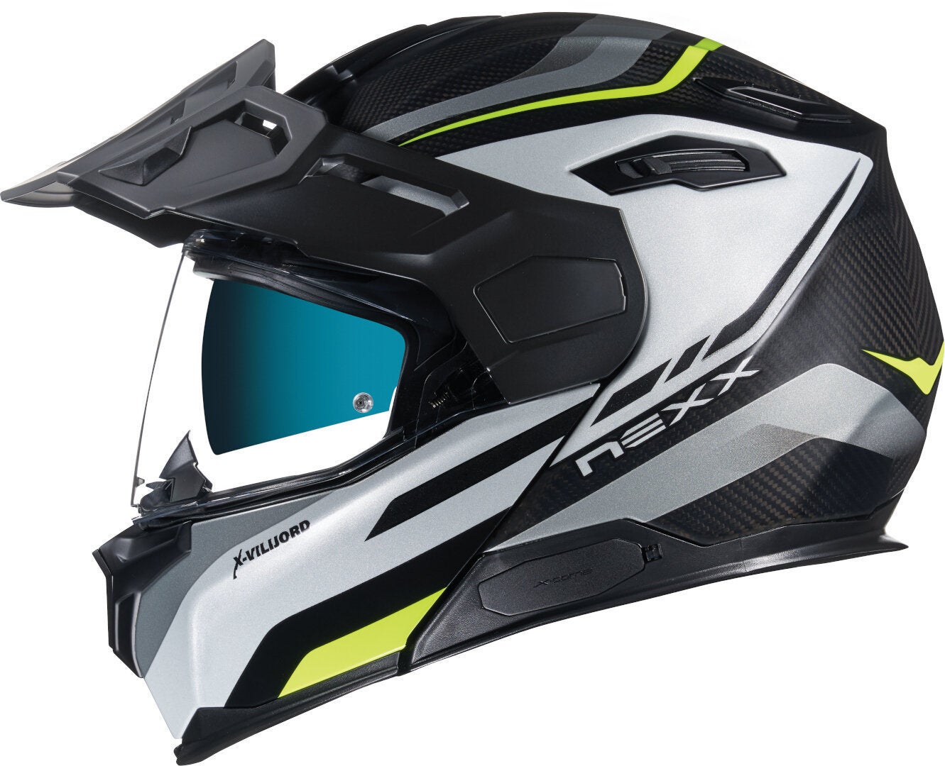 Nexx X.Vilijord Hiker Casco nero/bianco/giallo L (59/60) Figura 1