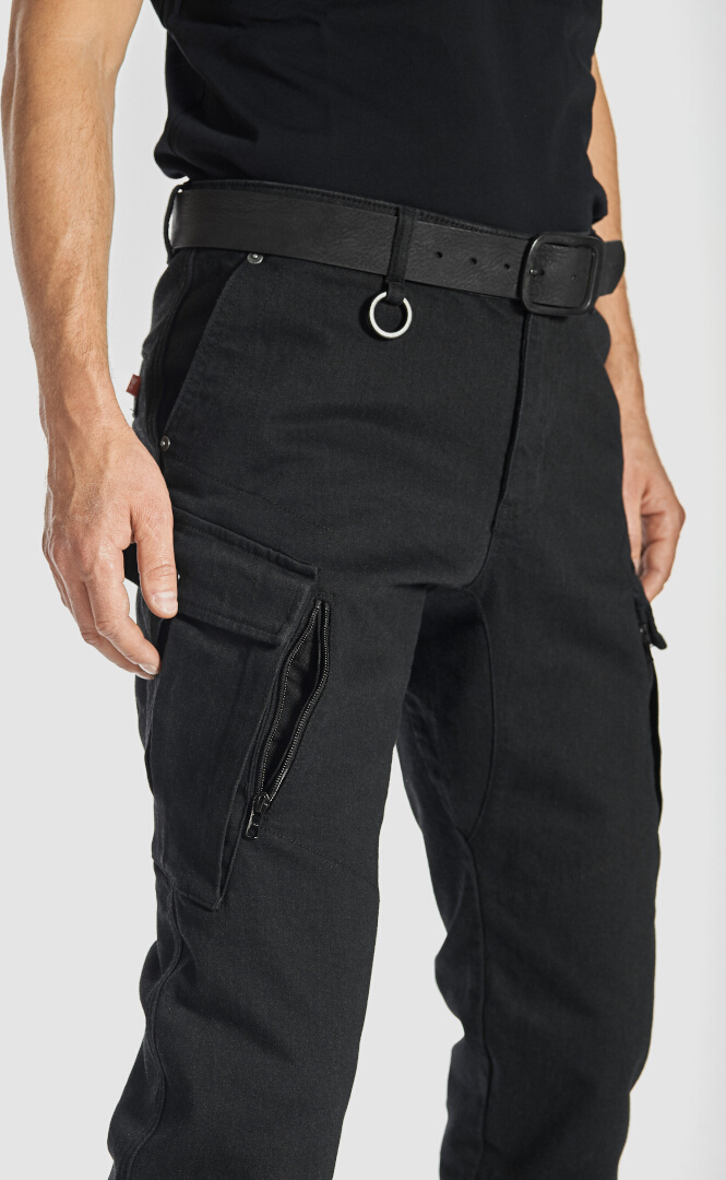 Pando Moto Mark Kev Motorcykel Jeans Sort 30 L34 Figur 3