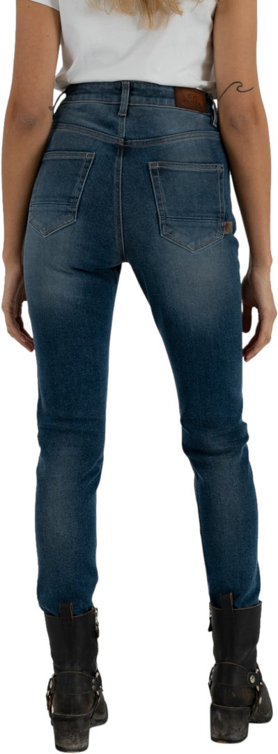 Rokker Rokkertech High Waist Light Blue Dames Motorfiets Jeans 34 L30 Figuur 2