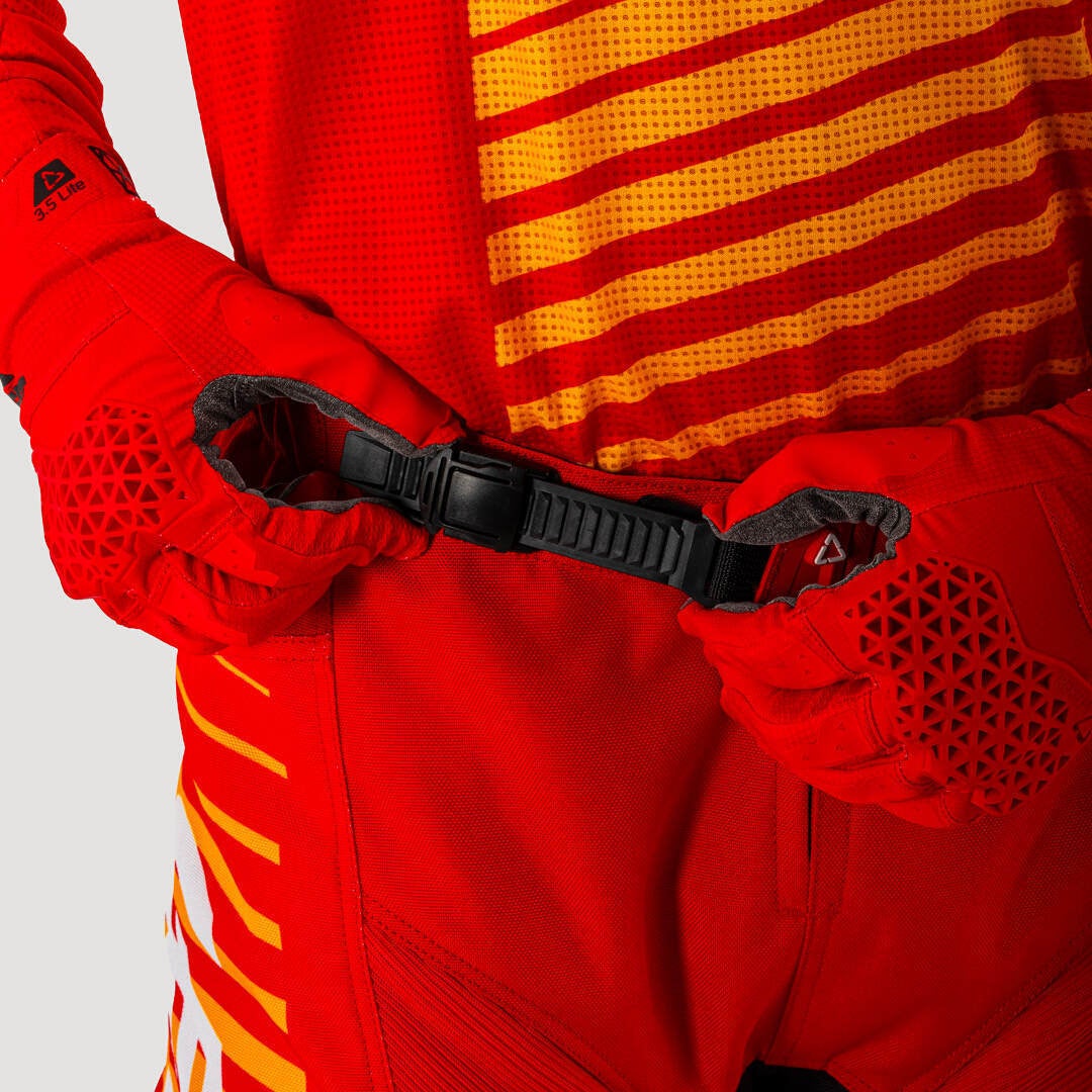 Leatt 3.5 Ride Kit Stripes 2025 Conjunto de camisa e calça de motocross vermelho M Figura 9