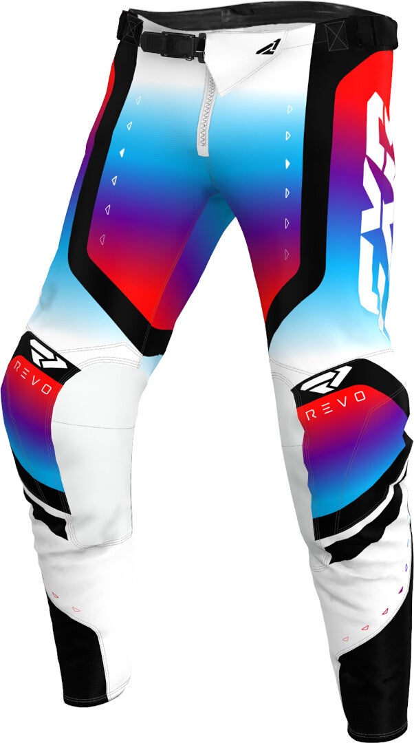 FXR Revo Pro LE Motocross bukser hvid/sort/blå 36 Figur 1