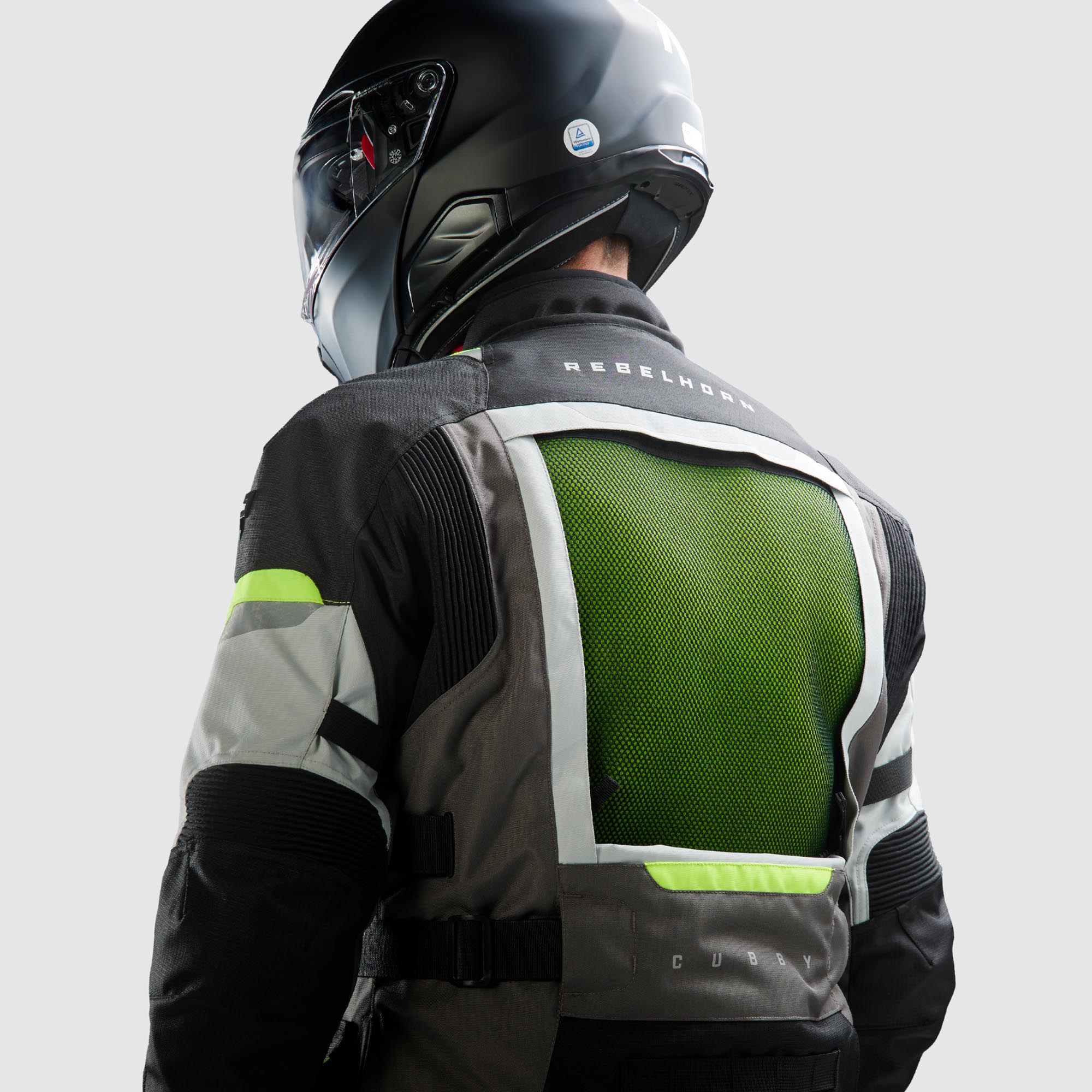 Rebelhorn Cubby 5 waterproof Motorcycle Textile Jacket grey/yellow M Figure 11