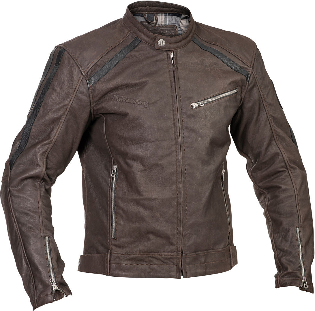 Halvarssons Sandtorp Motorcycle Leather Jacket dark brown 60 Figure 1