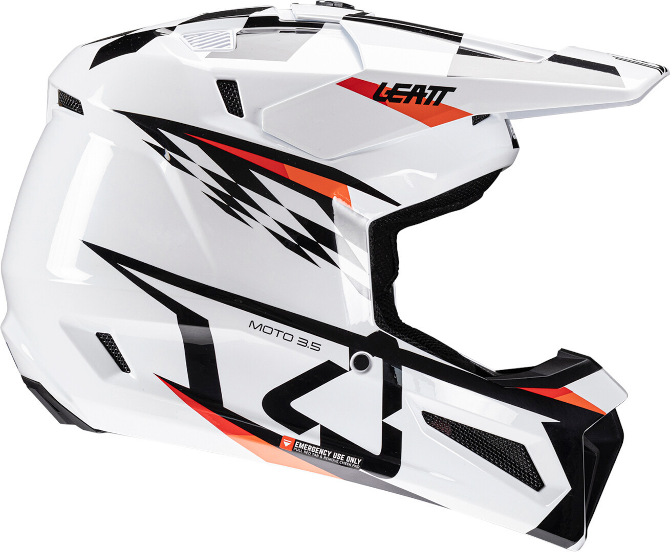 Leatt 3.5 Sharp Motocross Hjälm med Goggles vit/röd/svart S (55/56) Figur 3