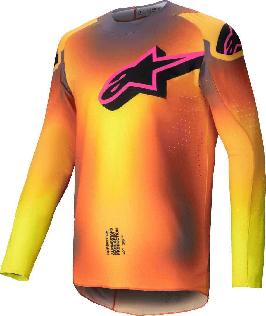 Alpinestars Supertech Lipan Motocross Jersey orange/gelb L Abbildung 1