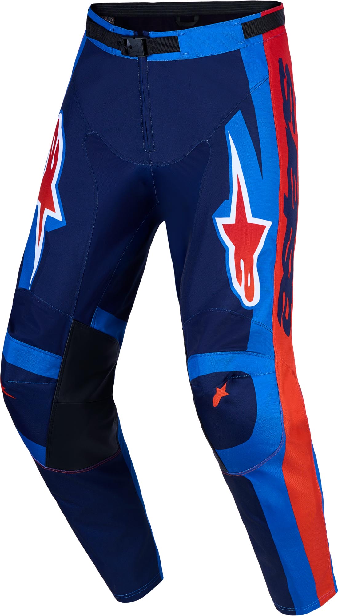 Alpinestars Racer Hunt 모토크로스 팬츠 파란색/빨간색 44 그림 1