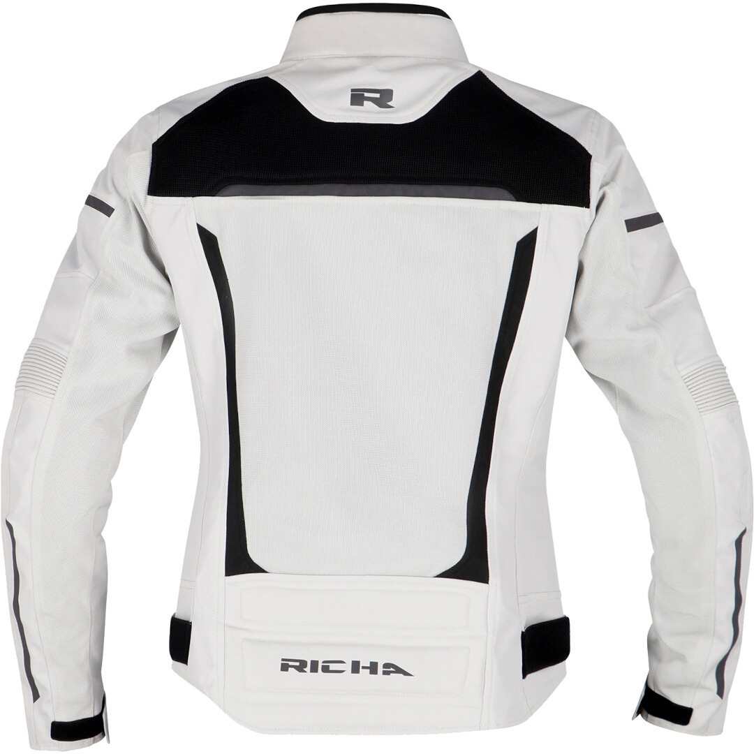 Richa Airstorm vattentät Damer Motorcykel Textil Jacka ljusgrå/svart M Figur 3