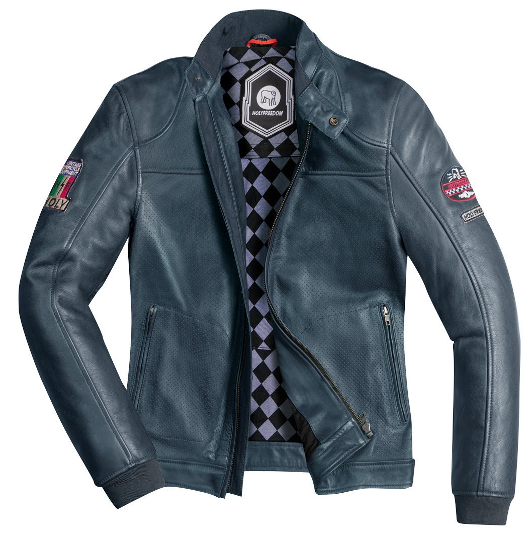 HolyFreedom Due Motorcycle Leather Jacket dark blue XXL Figure 2