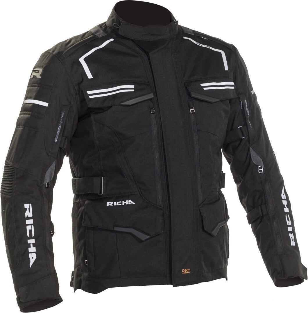 Richa Touareg 2 waterproof Motorcycle Textile Jacket black 5XL Figure 1