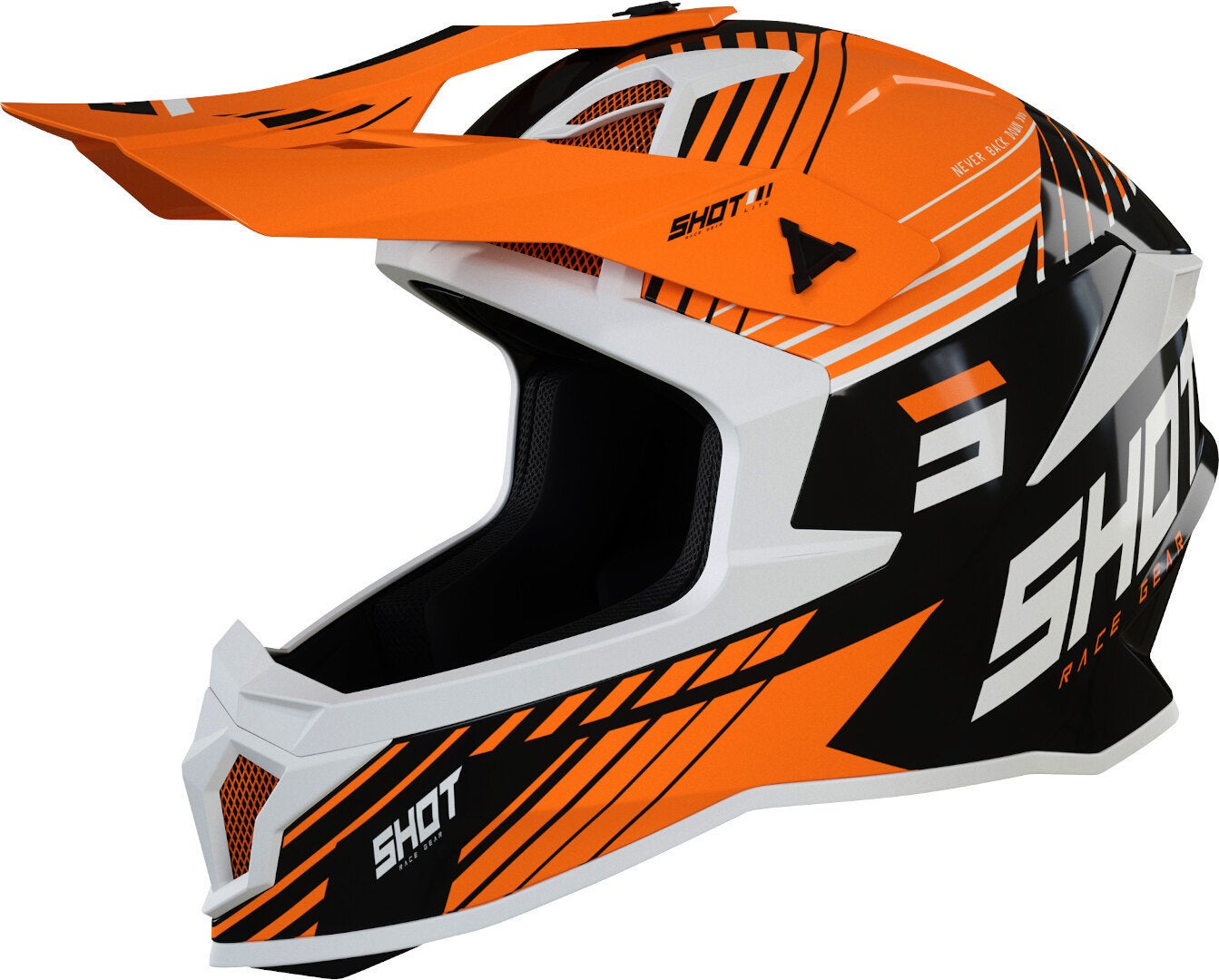 Shot Lite Fury Motocross Helm schwarz/orange M (57/58) Abbildung 1