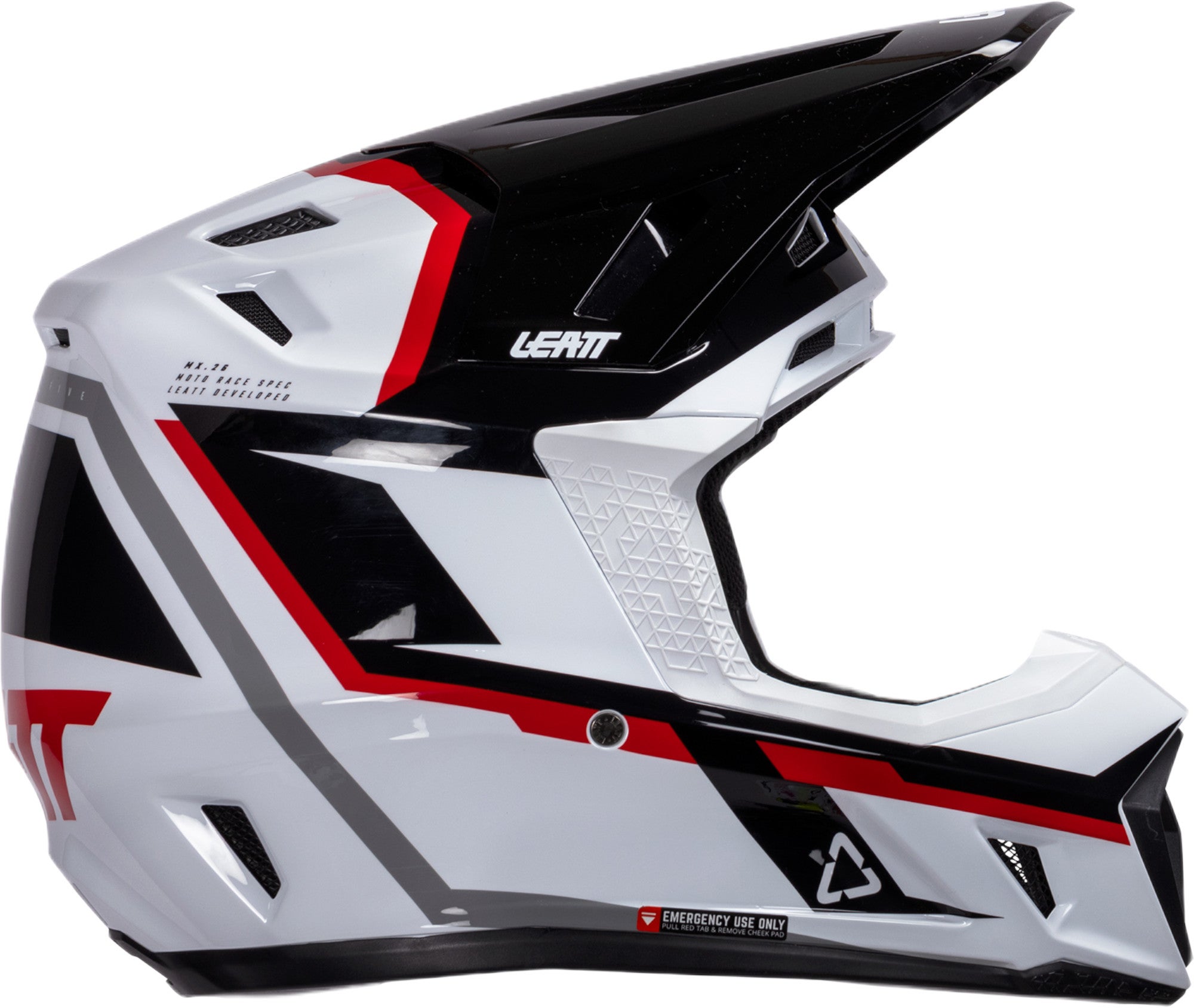 Leatt 7.5 V26 Casco da motocross con occhiali bianco/nero/rosso M (57/58) Figura 3