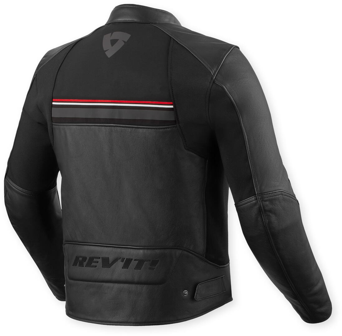 Revit Mile 2 Motorcykel Läderjacka svart/röd 46 Figur 2