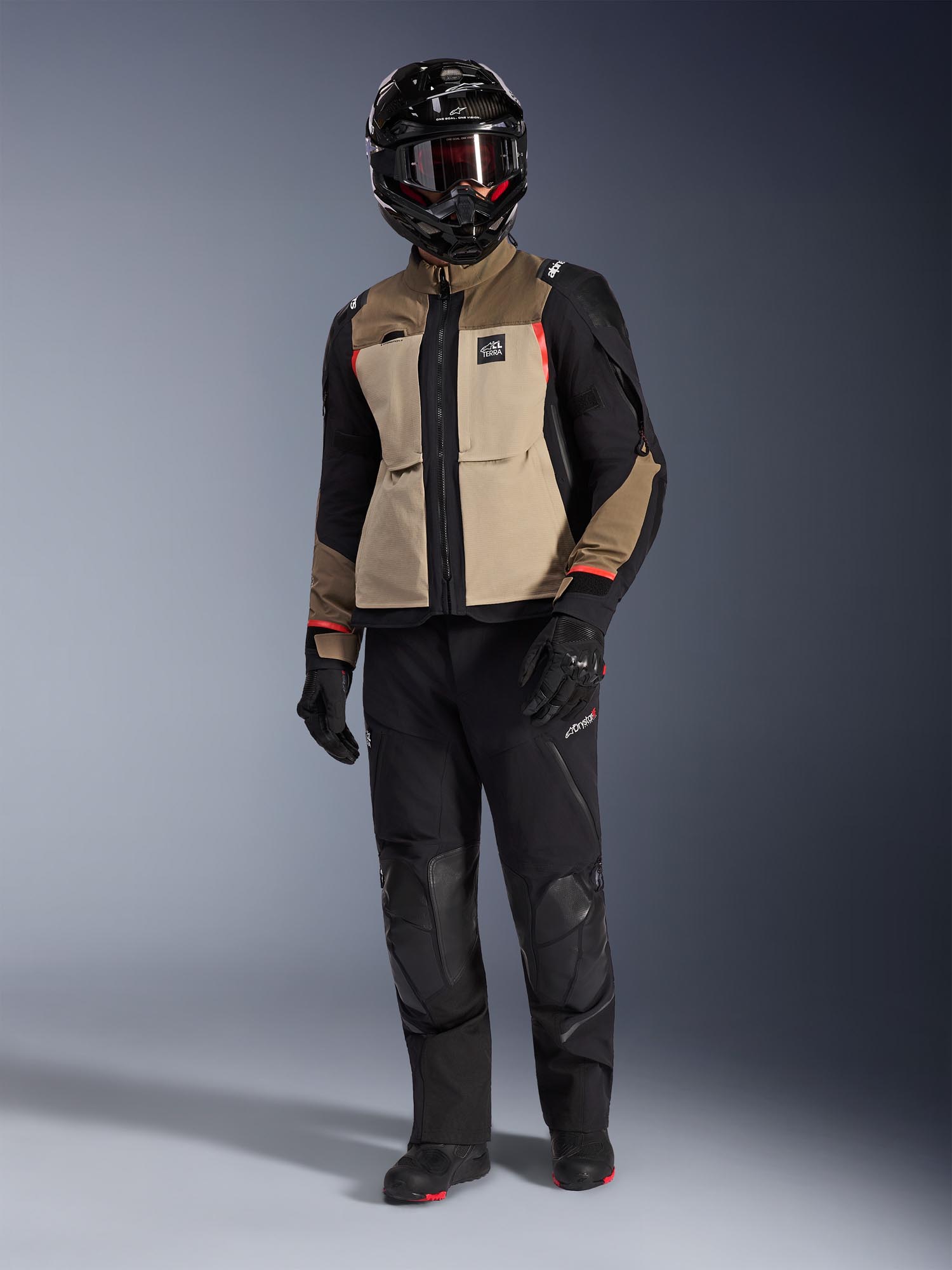 Alpinestars Andes Pro Drystar XF waterproof Motorcycle Textile Jacket brown/black/grey L Figure 7