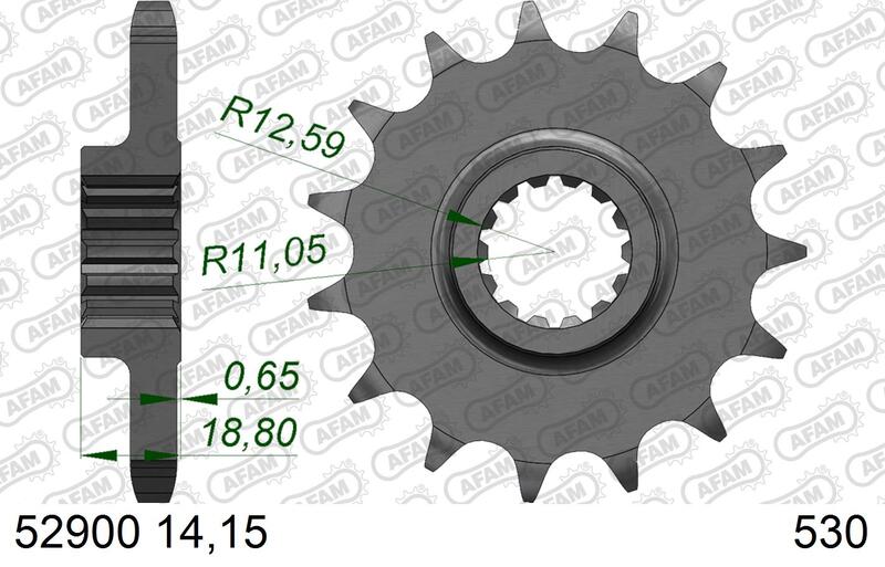AFAM Kit chaîne 530XHR2 14/40 super-renforcé - couronne standard Figure 4