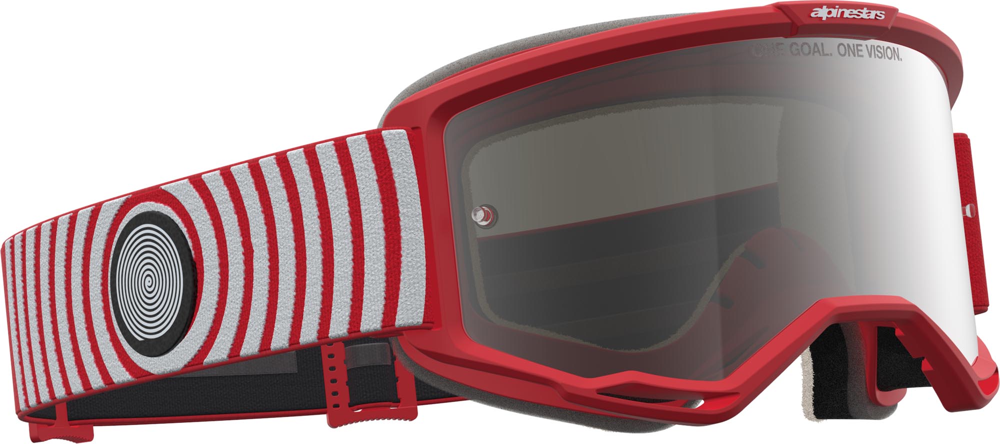 Alpinestars Vision 5 Hone Mirror Motocross Goggles red/white Figure 3