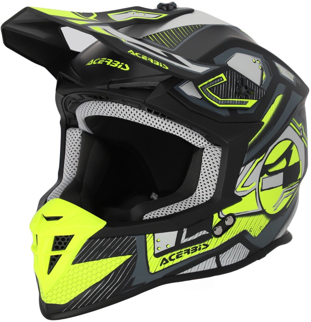 Acerbis Linear Graphic 2024 Motocross Helmet black matt/yellow M (57/58) Figure 1