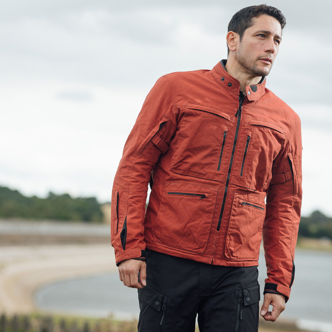 Merlin Drifter D3O Explorer Motorcycle Textile Jacket Ochre M Figure 3
