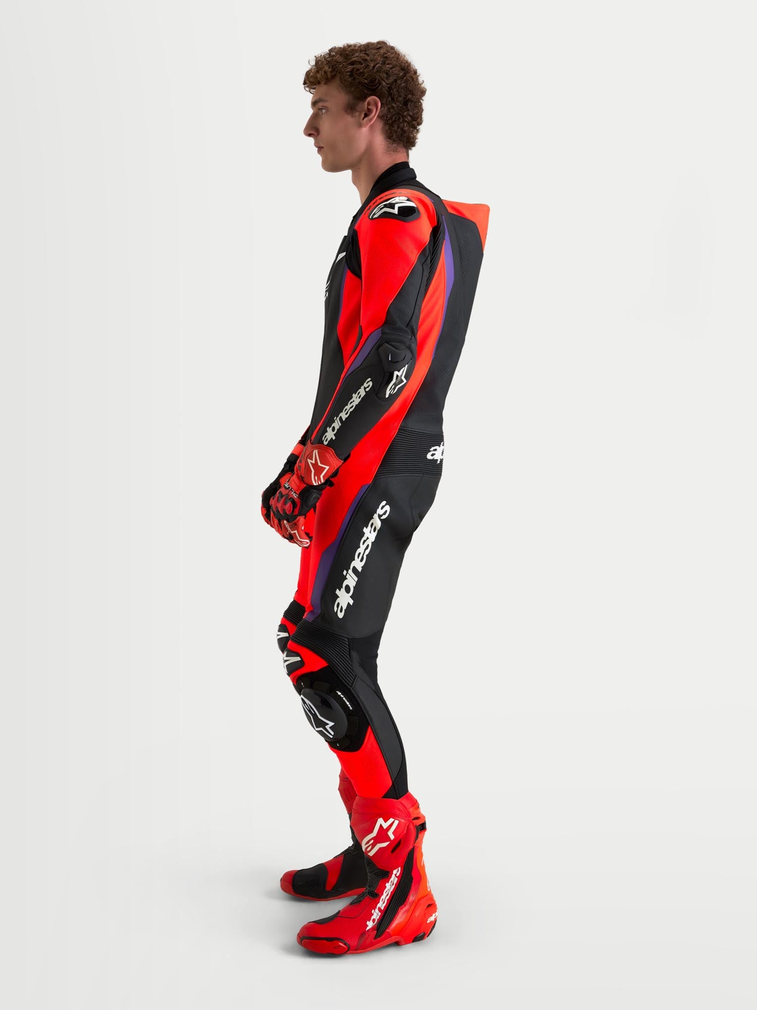 Alpinestars Missile V3 1-Piece Motorcycle Leather Suit black/red/purple 60 Figure 6