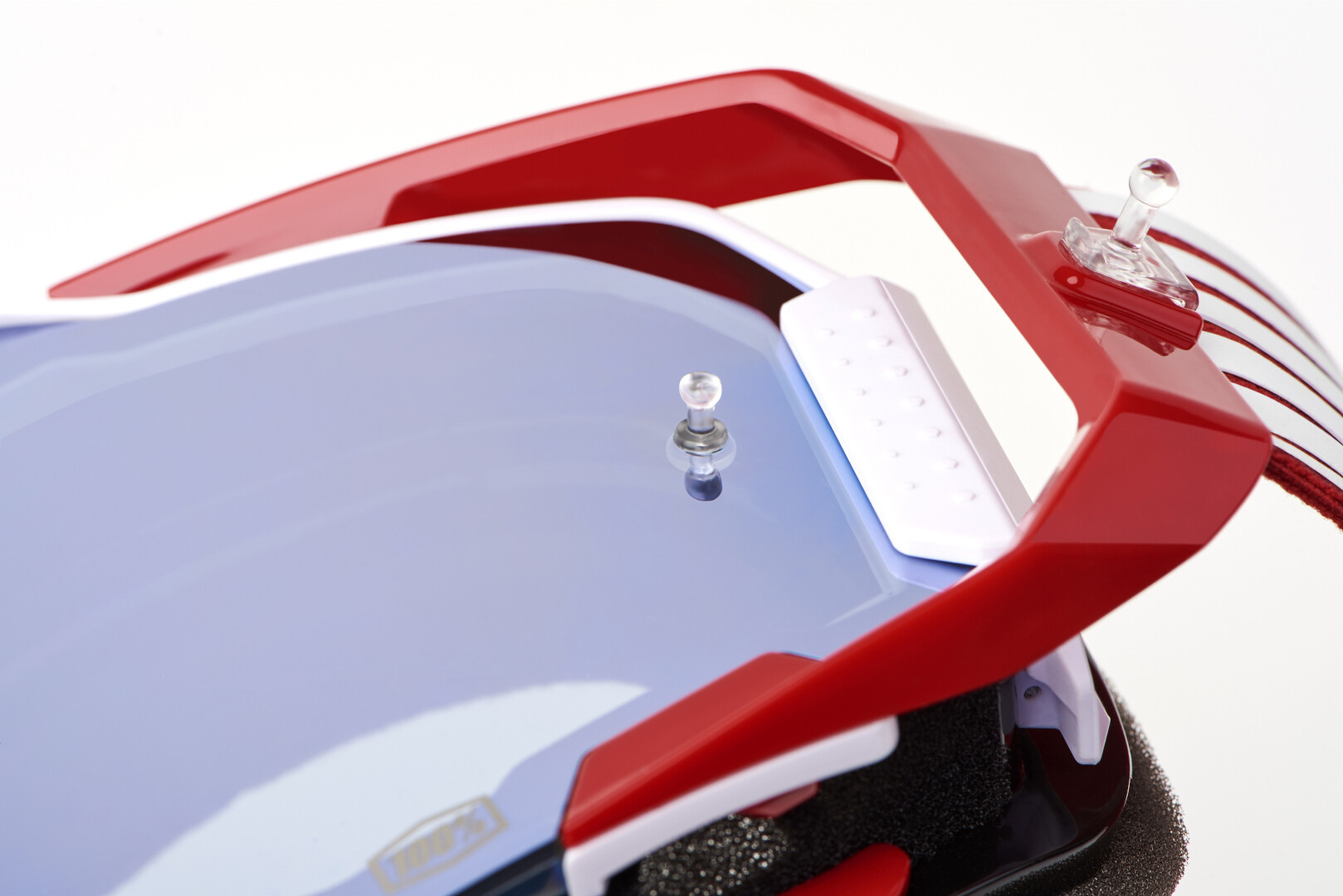 100% Armega Essential Chrome Motocross Glasögon röd/vit Figur 3