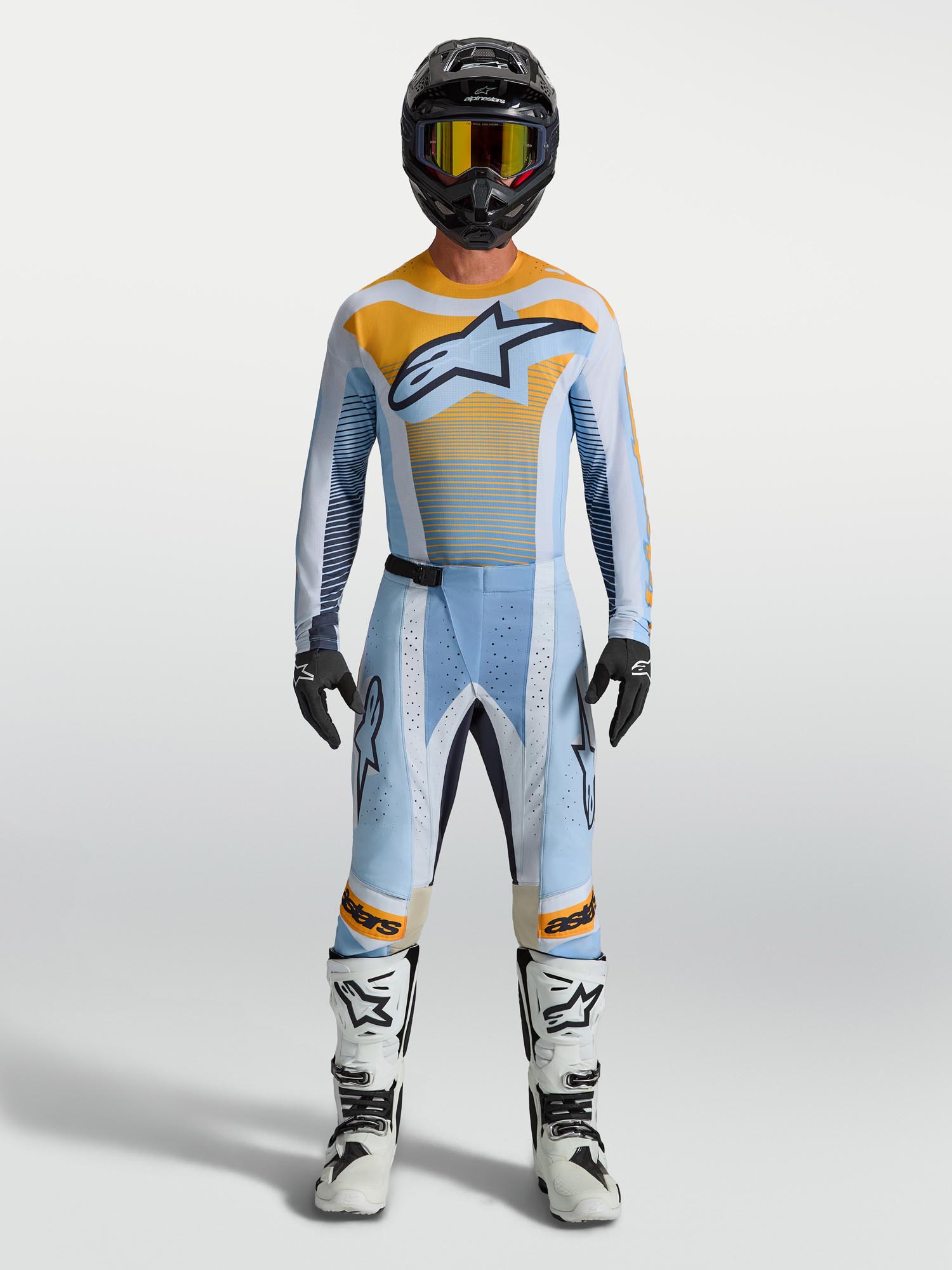 Alpinestars Techstar Maven Pantalon de motocross bleu/orange/noir 38 Figure 5