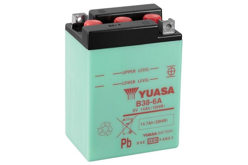 YUASA YUASA konventionellt YUASA-batteri utan syrapaket - B38-6A Batteri utan syrapaket Figur 2