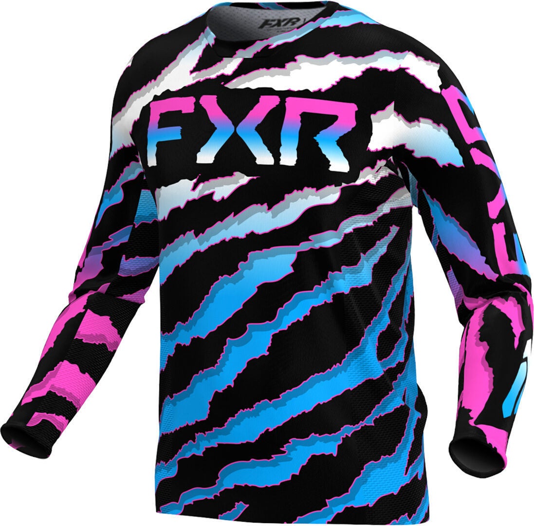 FXR Podium 2024 Motocross trøje sort/blå/pink S Figur 1