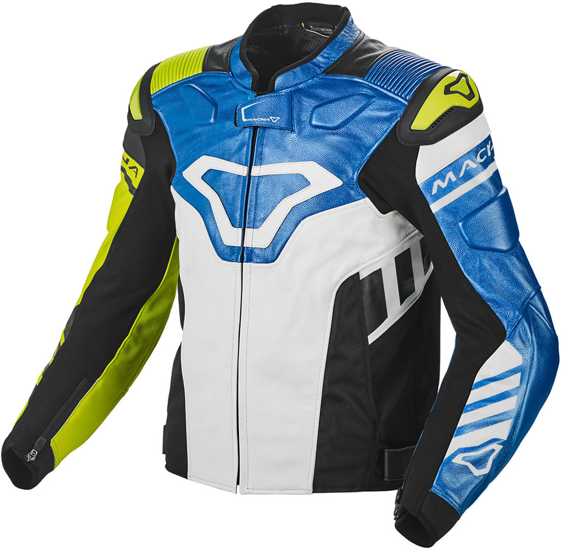 Macna Tracktix Motorcycle Leather Jacket blue 54 Figure 1