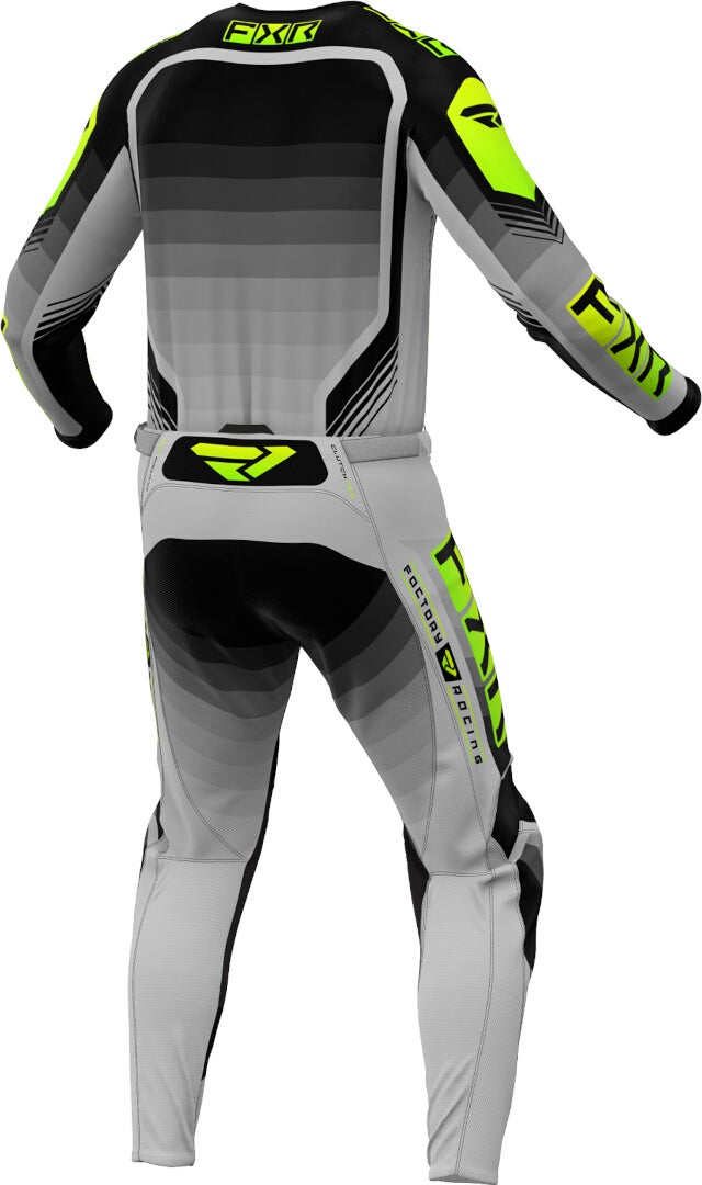 FXR Clutch Pro Hi Vis 2024 Motocross trøje grå/sort/gul M Figur 2
