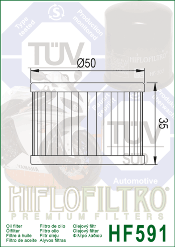 Hiflofiltro Oljefilter - HF591 Figur 3