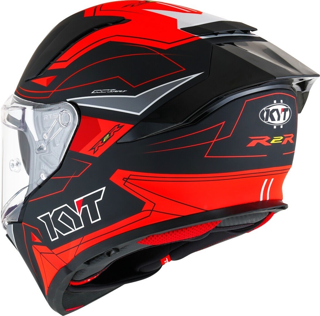 KYT R2R Led Helm Zwart mat/rood S (55/56) Figuur 2
