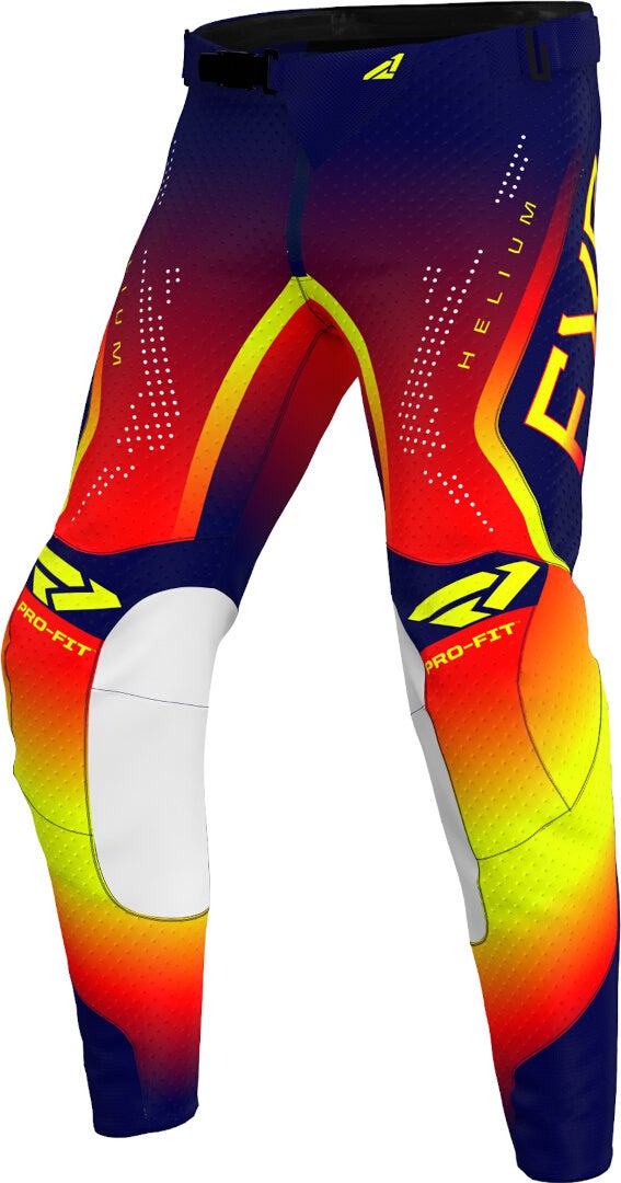 FXR Helium 2024 Motocross Pants dark blue/yellow/red 36 Figure 1