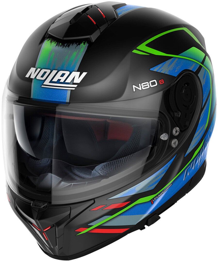 Nolan N80-8 Thunderbolt N-Com Casco negro mate/verde XS (55) Figura 1