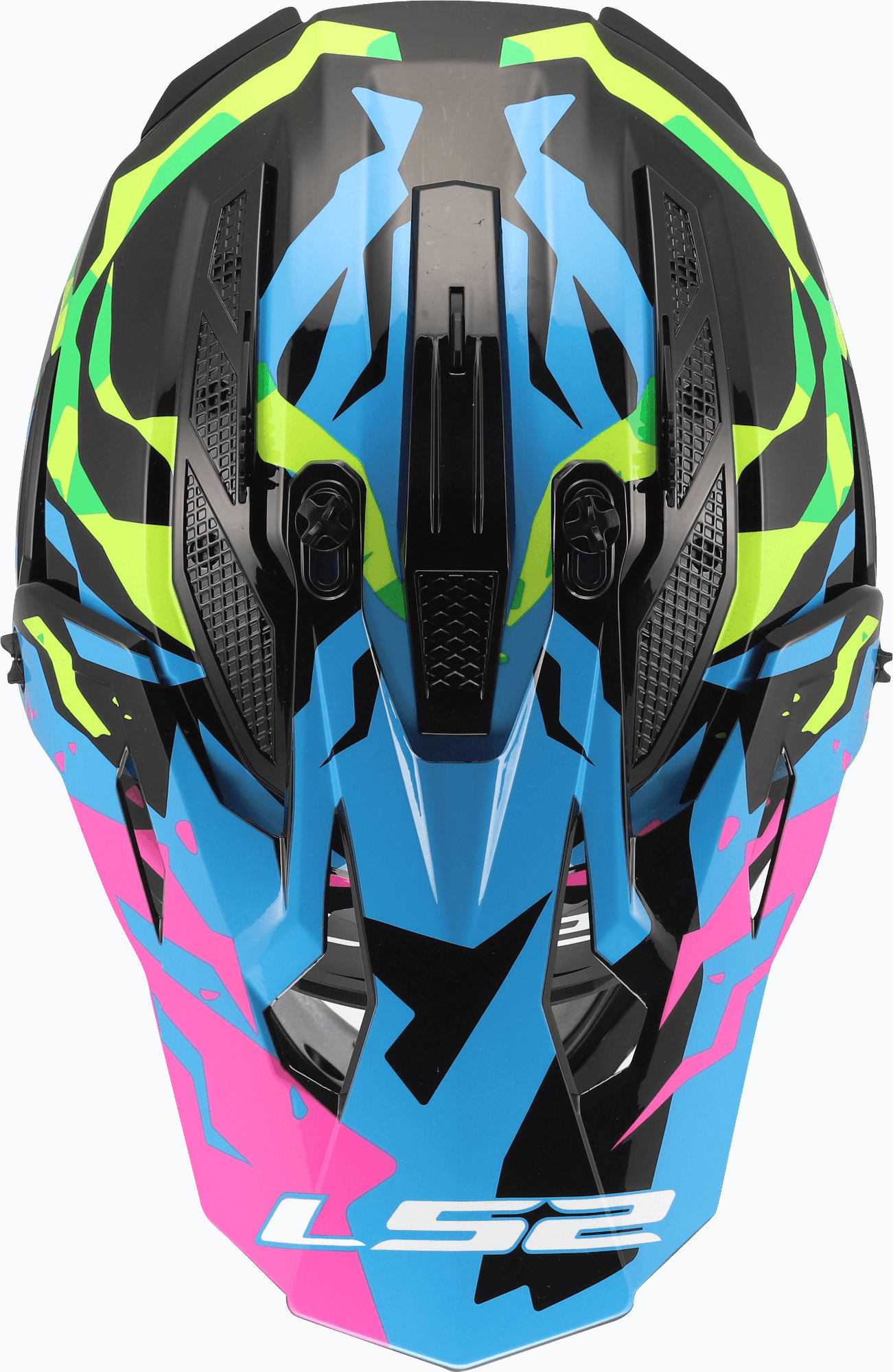 LS2 MX708 Fast II Grotesk Casco da motocross blu/verde L (59/60) Figura 10