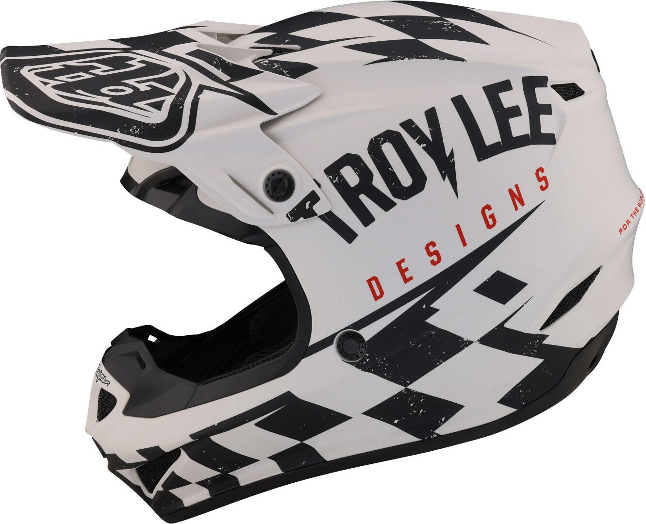 Troy Lee Designs SE4 Polyacrylite Race Shop MIPS Motokrosová přilba bílá/černá M (57/58) Obrázek 4