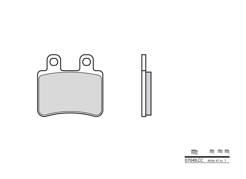 Brembo S.p.A. Kolkeramiska skoterbromsbelägg - 07048CC Figur 1
