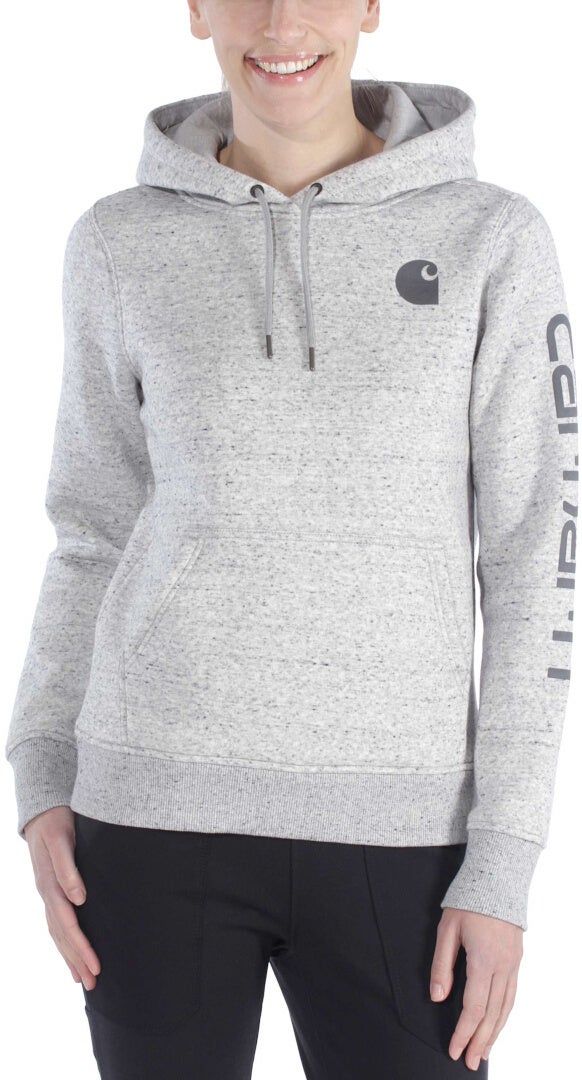 Carhartt Clarksburg Logo Hettegenser for damer grå M Figur 4