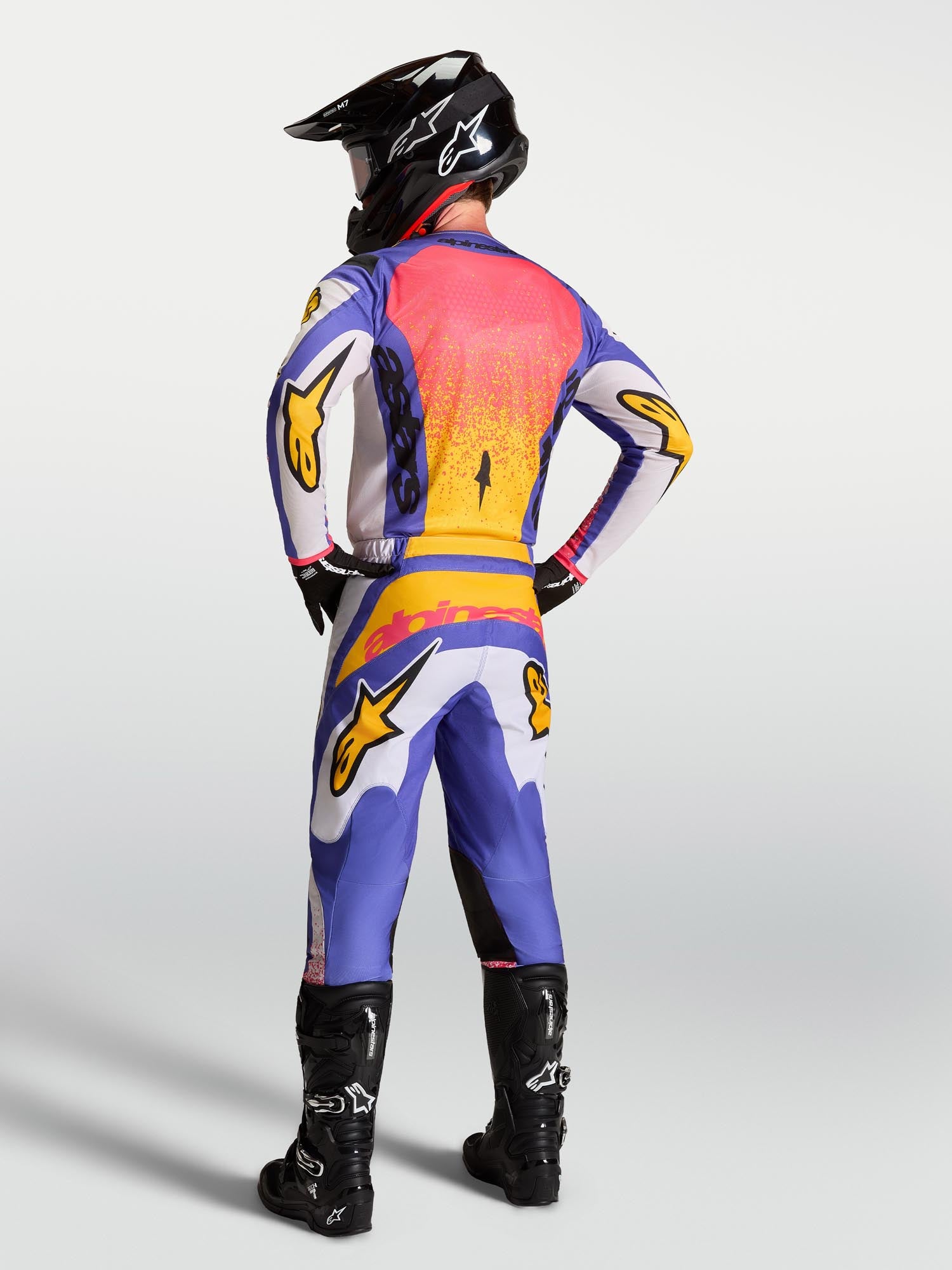 Alpinestars Fluid Drag Motocross Jersey purple/yellow/pink M Figure 8
