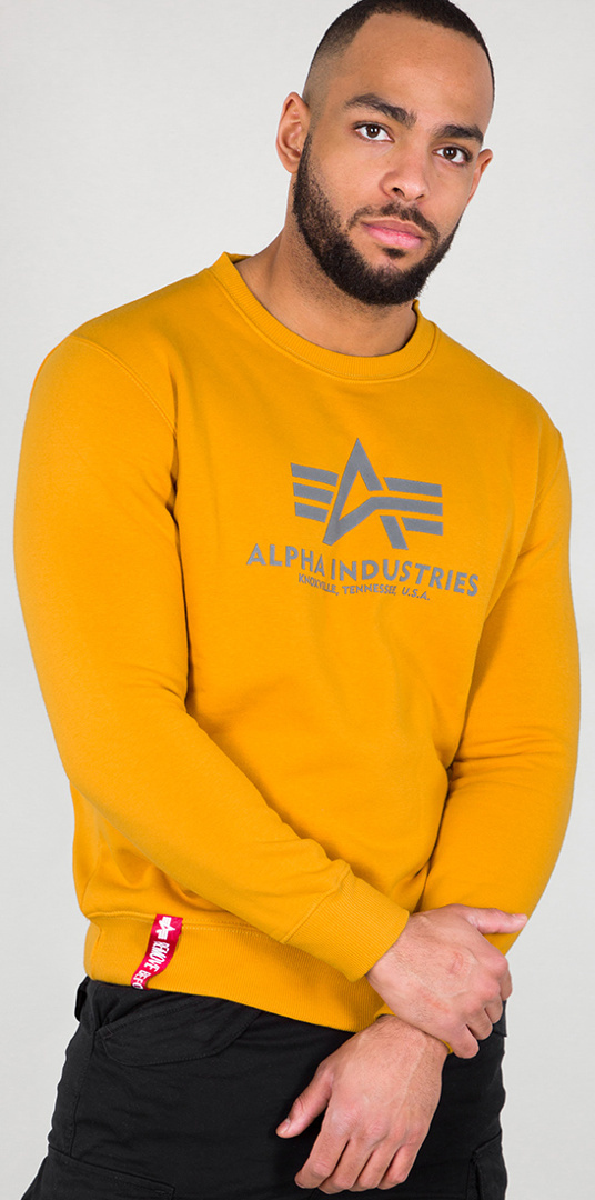 Alpha Industries Basic Camisola amarelo S Figura 1