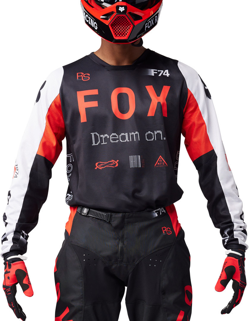 FOX 180 Race Spec Motocross Φανέλα μαύρο/άσπρο/κόκκινο ΧΛ Γράφημα 3