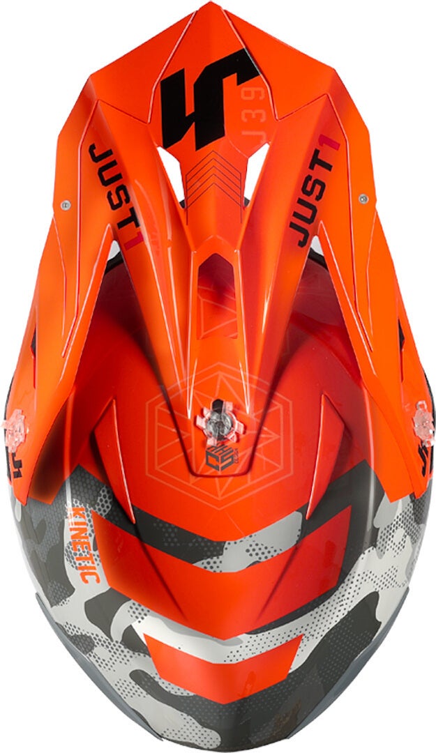 Just1 J39 Kinetic Motocross hjelm orange/sort XXL (63) Figur 2