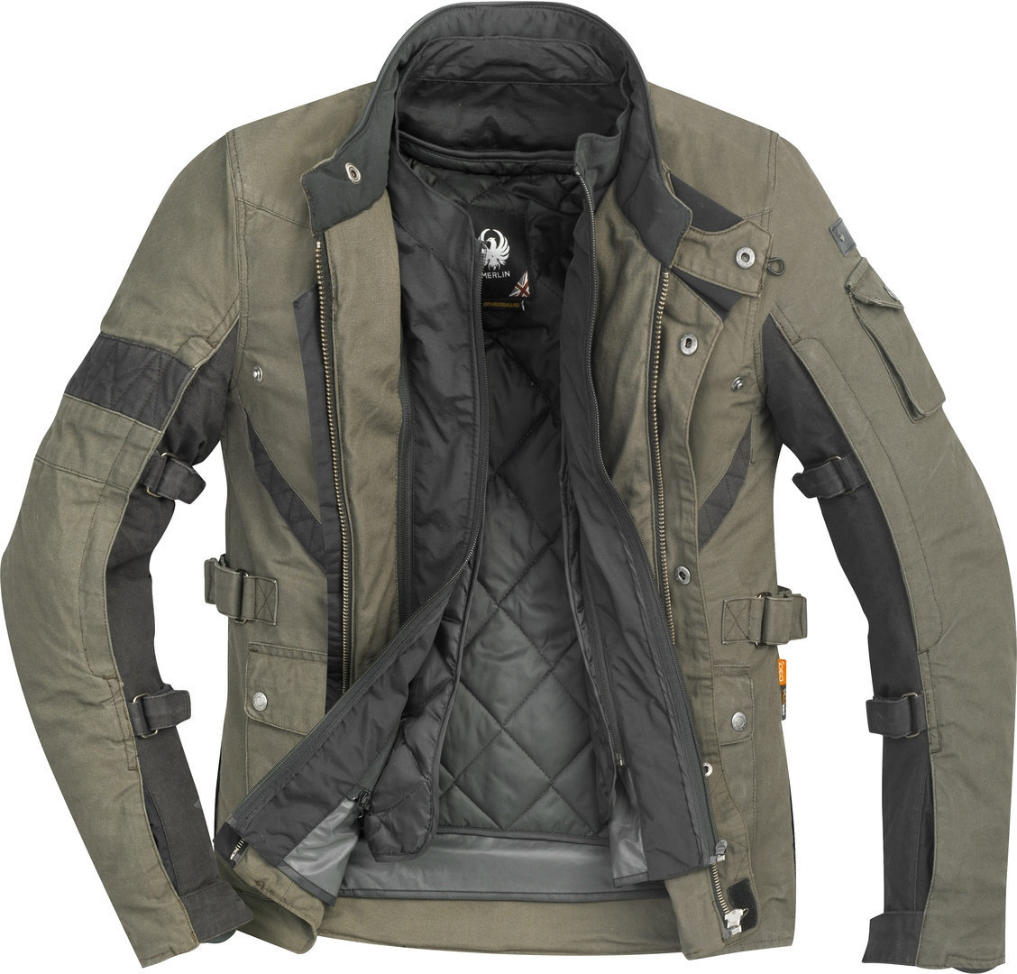 Merlin Mahala Pro D3O Explorer Veste textile de moto Vert olive/noir L Figure 6