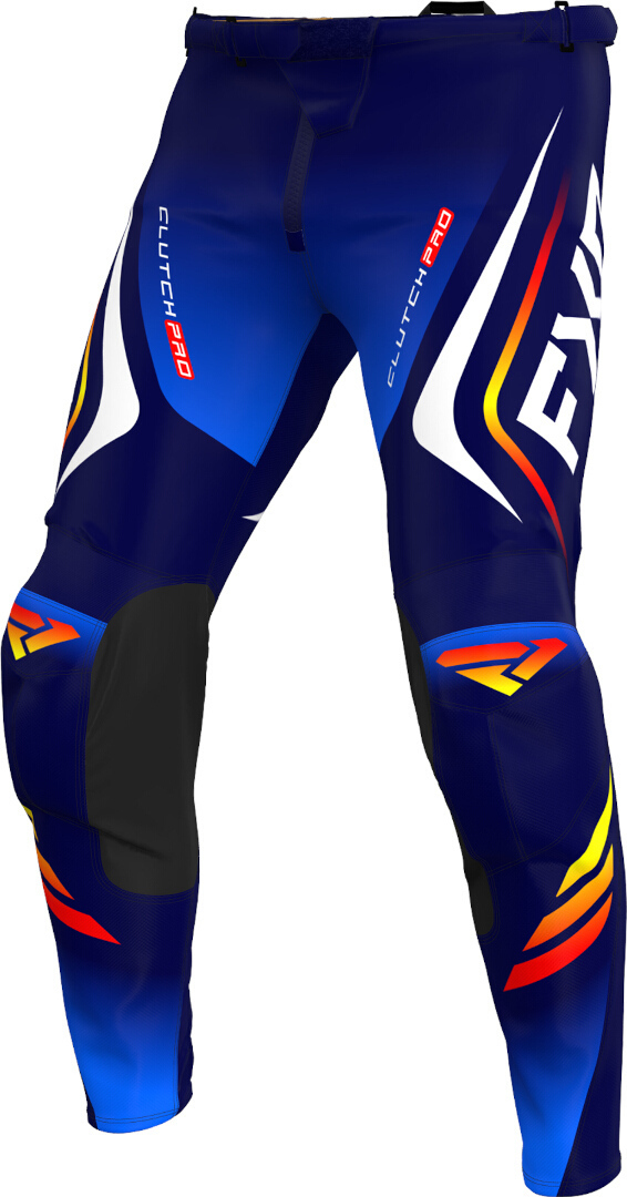 FXR Clutch Pro 2025 Pantaloni de motocross portocaliu/albastru deschis/albastru închis 32 Figura 1