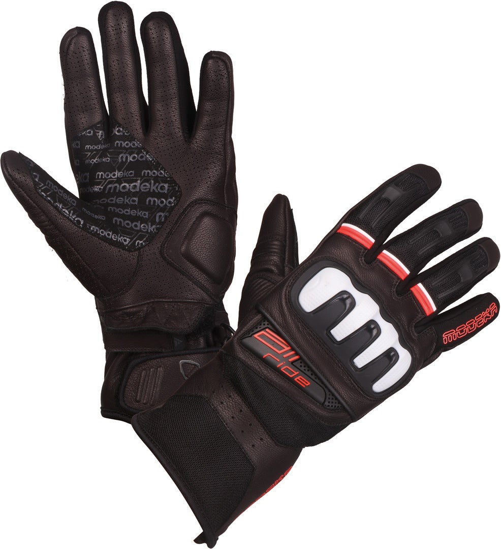 Modeka Air Ride Handschuhe schwarz/weiß/rot 9 Abbildung 1