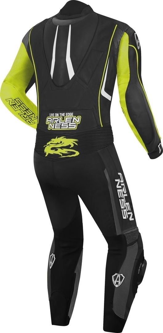 Arlen Ness Losail Completo in pelle monopezza nero/giallo 50 Figura 2