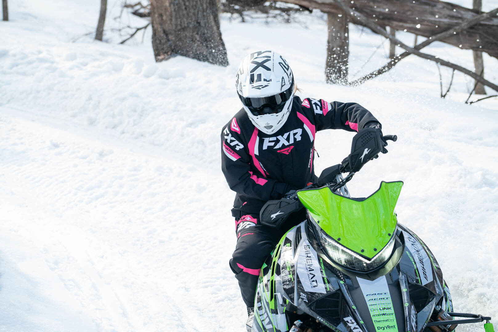 FXR Team FX Senhoras Snowmobile Bib Calças preto/rosa 14 Figura 3